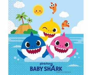 Serwetki urodzinowe Baby Shark  33x33 20 szt.