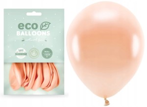 Balony Eco metaliczne brzoskwiniowe 10szt