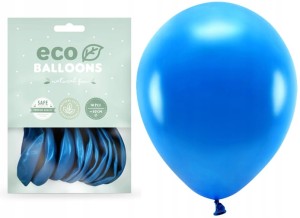Balony Eco metaliczne granatowe 10x