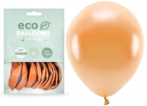 Balony metaliczne Eco pomarańczowe 10 szt