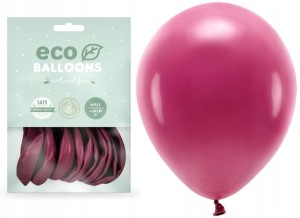 Balony Eco pastelowe bordowe 10 szt