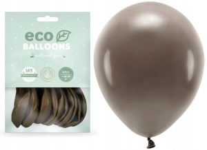 Balony Eco pastelowe brązowe 10x