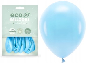 Balony Eco pastelowe błękitne  10szt