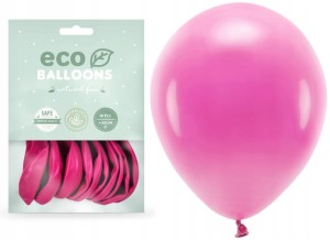 Balony Eco pastelowe fuksja różowe 10 szt