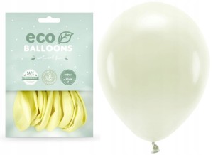 Balony Eco pastelowe kremowe ecru wanilia 10 szt