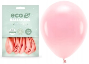 Balony Eco pastelowe rumiano różowy 10 szt
