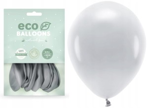 Balony Eco szare pastelowe siwe  10x
