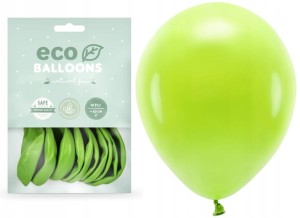 Balony Eco pastelowe zielone jabłuszko 10szt