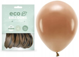 Balony Eco pastelowe czekoladowy brąz 10szt