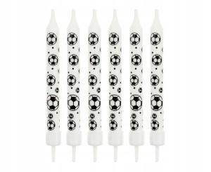 Świeczki urodzinowe na tort piłki nożne