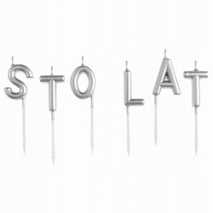 Świeczki na tort napis STO LAT