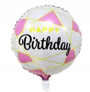 Balon foliowy okrągły Happy Birthday