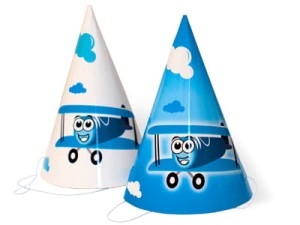 Czapeczki samolocik 6 szt