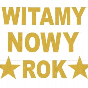 Girlanda Witamy Nowy Rok złoty