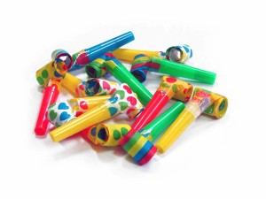 Gwizdki papierowe urodzinowe 3x