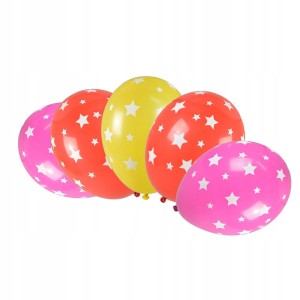Balony w gwiazdki kolorowe  5 szt