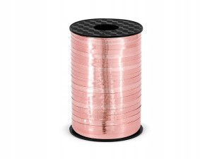 Wstążka tasiemka różow metali