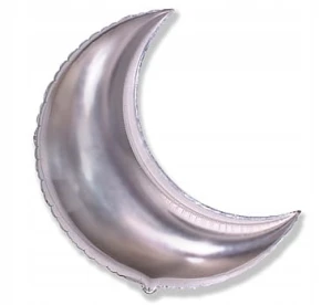 Balon foliowy księżyc srebrny 60cm