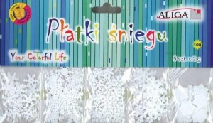 Konfetti ozdobne płatki śniegu