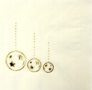 Serwetki świąteczne białe 20szt