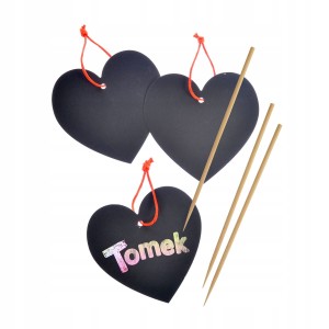 Serduszka zawieszki zdrapki serca 3szt