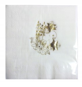 Serwetki wielkanocne papierowe białe 20szt