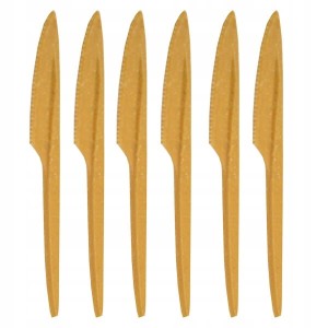 Noże wielorazowe z włókna drzewnego ekologiczne 6x