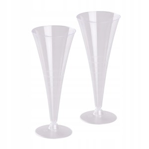 Kieliszki jednorazowe plastikowe do szampana 150ml