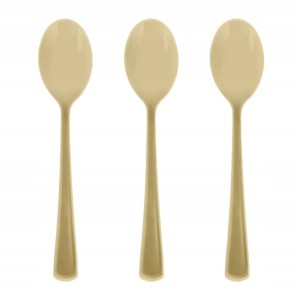 Łyżki złote plastikowe jednorazowe  10szt