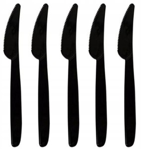 Noże wielokrotnego użytku  czarne 50 szt