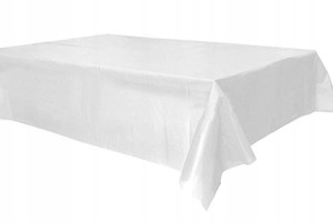 Obrus foliowy plamoodporny biały