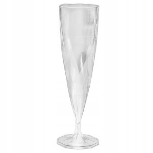 Kieliszki plastikowe transparentne do szampana 10x