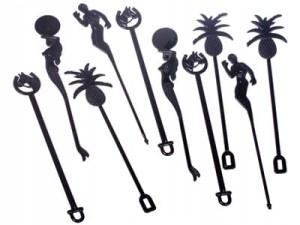 Mieszadełka figurki koktajlowe do drinków 10 szt.