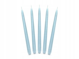 Świeca stożkowa błękitna  24cm 5x