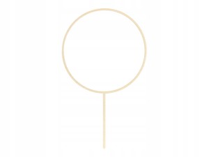 Topper drewniany na tort obręcz