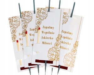 Karteczki zimne ognie Iskierki Miłości 5 sztuk