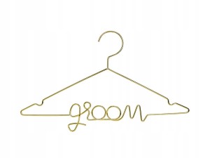 Metalowy wieszak Groom złoty