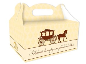 Pudełka na ciasto weselne kremowe 10 szt.