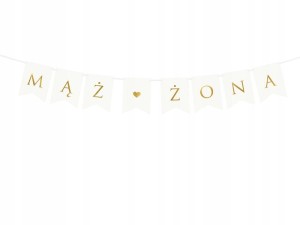 Baner weselny  napis Mąż Żona