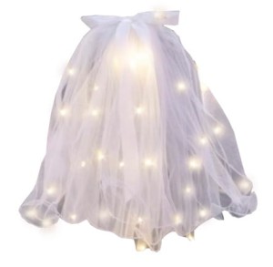 Welon ślubny biały LED