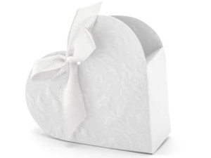 Pudełeczka dla gości serduszko białe