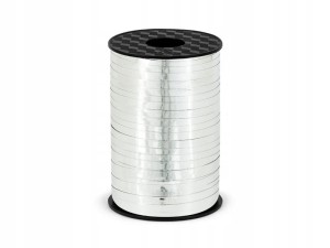 Wstążka plastikowa  srebrna