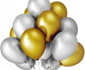 Balony złote i srebrne