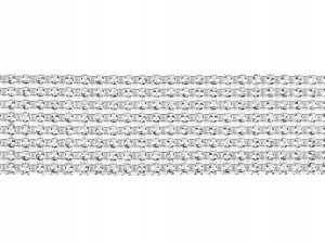 Taśma z cyrkoniami srebrna