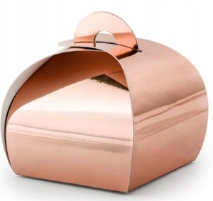 Pudełeczka dla gości podziękowanie różowe złoto 10