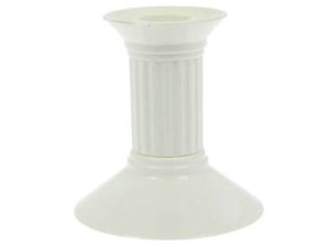 Świecznik plastikowy biały na stół