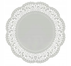 Serwetki dekoracyjne ozdobne białe ażurowe 12 szt