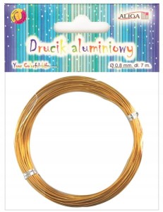 Drucik aluminiowy złoty 1,2mm 5m DIY