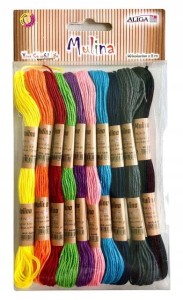 Mulina kolorowa zestaw  10 kolorów