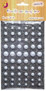 Dżety samoprzylepne perłowe kryształki